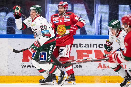Frölundas Joel Lundqvist och Moras Ryan Johnston