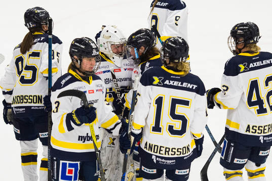 s målvakt Wilma Nilsson jublar