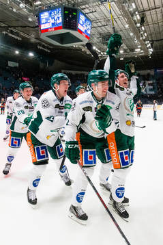 Färjestads Sebastian Erixon (h), Anton Grundel, Carl