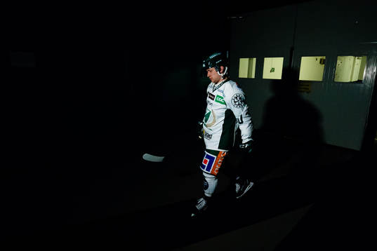 Färjestads Marcus Nilsson innan ishockeymatchen i SHL
