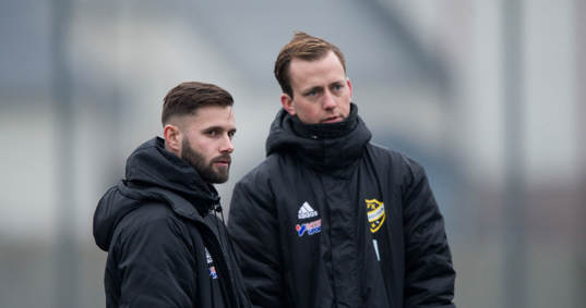 IFK Hässleholms tränarduo Chadie Hotait och Mattias