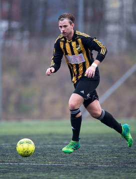 IFK Hässleholms Mattias Jönsson i träningsmatchen mellan