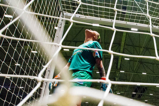 Goalkeeper Nora Gjøen of Sandviken looks dejected