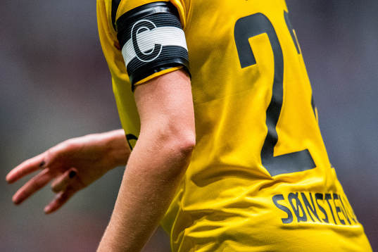 The captain's armband of Anja Sønstevold of LSK Kvinner