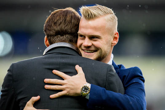 Anders Trondsen of Rosenborg and Herman Stengel of