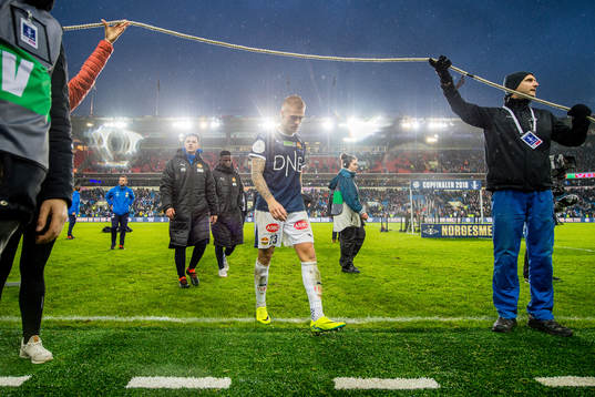 Eirik Ulland Andersen of Strømsgodset looks dejected