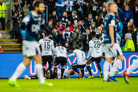 Anders Ågnes Konradsen of Rosenborg celebrates the 2-1 goal