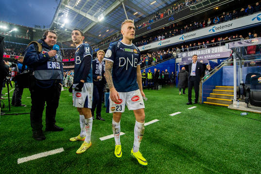 Eirik Ulland Andersen of Strømsgodset looks dejected
