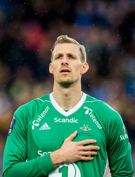 Goalkeeper André Hansen of Rosenborg