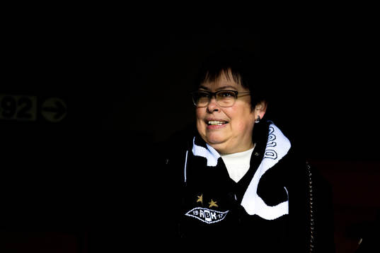 Rita Irene Ottervik, mayor of Trondheim, in the stands