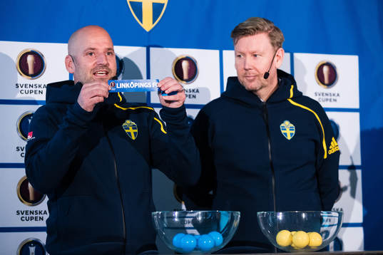 Sveriges assisterande förbundskapter Magnus Wikman och