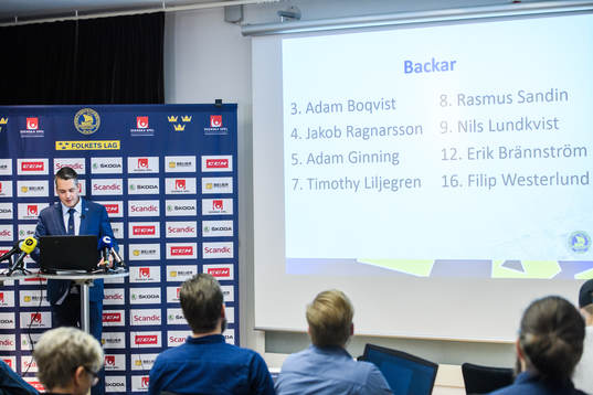 Sveriges förbundskapten Tomas Montén nder en