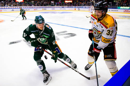 Färjestads Johan Ryno och Luleås Oscar Engsund