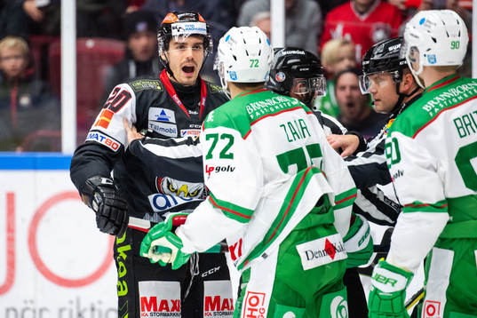 Malmö Redhawks Henrik Hetta och Rögles Daniel Zaar