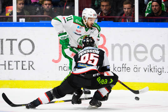 Rögles Mattias Sjögren och Malmö Redhawks Carl Persson