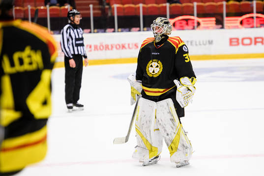 Brynäs målvakt David Rautio blir utbytt