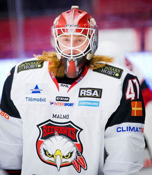 Malmö Redhawks målvakt Linus Gidbark
