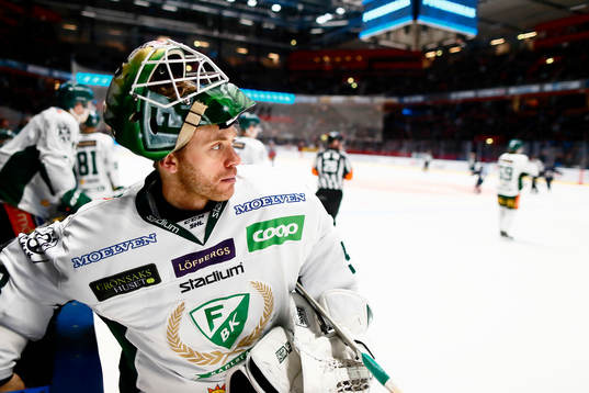 Färjestads målvakt Markus Svensson höll nollan