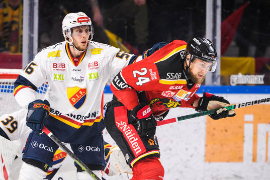 Djurgårdens Robin Norell och Luleås Johan Harju