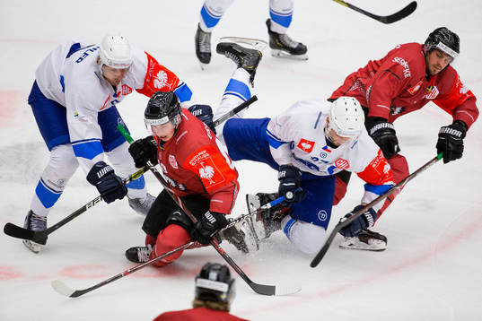 Bedrich Köhler and Radim Zohorna of Kometa Brno and Joel