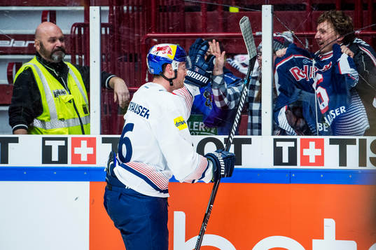 Konrad Abeltshauser of RB Munich celebrates 5-5