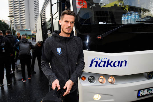 Markus Rosenberg of Malmö FF arrives at the hotel