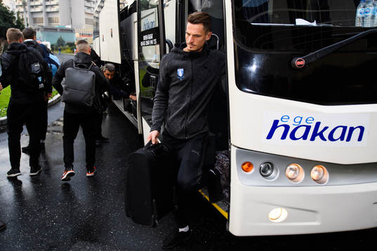 Markus Rosenberg of Malmö FF arrives at the hotel