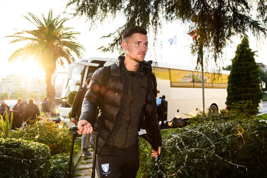 Marcus Antonsson of Malmö FF arrives at the hotel