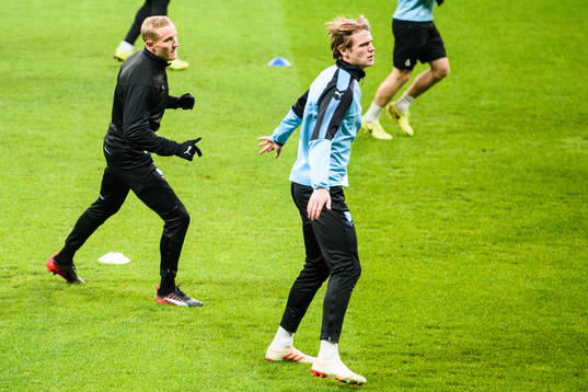 Franz Brorsson and Hugo Andersson of Malmö FF