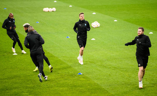 Fouad Bachirou, Markus Rosenberg and Lasse Nielsen of