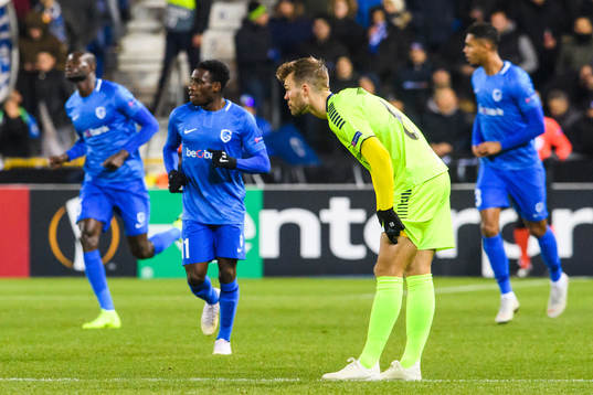 Patrick Mortensen of Sarpsborg 08 looks dejected