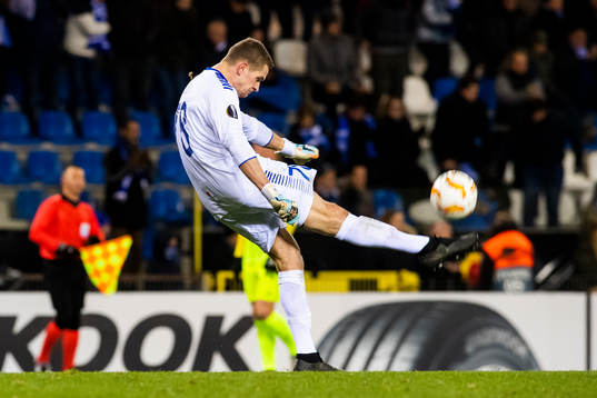 Goalkeeper Aleksandr Vasyutin of Sarpsborg 08 looks dejected