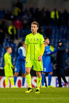 Kristoffer Zachariassen of Sarpsborg 08 looks dejected