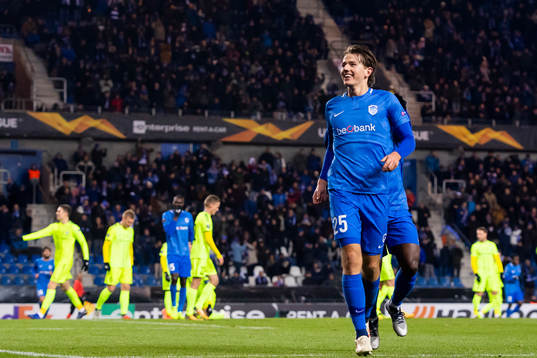 Sander Berge of Genk celebrates
