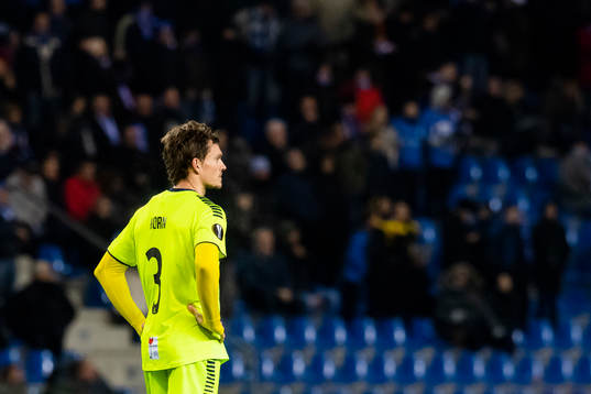 Jørgen Horn of Sarpsborg 08 looks dejected