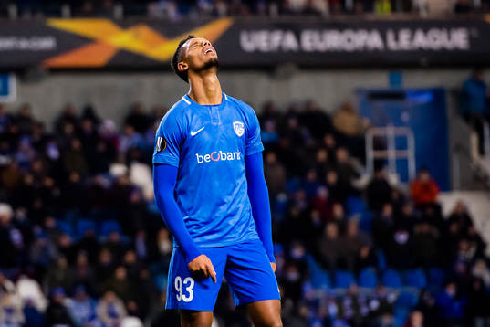 Zinho Gano of Genk looks dejected