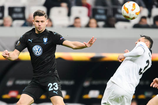 Marcus Antonsson of Malmö FF and Adriano Correia of