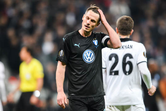 Markus Rosenberg of Malmö FF looks dejected