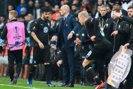 Behrang Safari of Malmö FF leaves the pitch