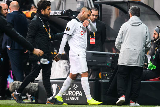 Ricardo Quaresma of Besiktas looks dejected when leaving