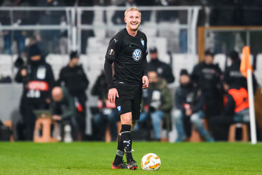 Franz Brorsson of Malmö FF in pain