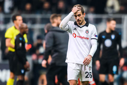 Dorukhan Toköz of Besiktas looks dejected