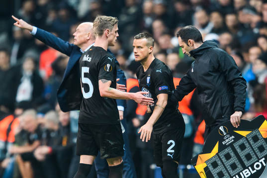 Sören Rieks is replaced by substitute Eric Larsson of