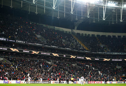 General view over the Europa league match between Besiktas