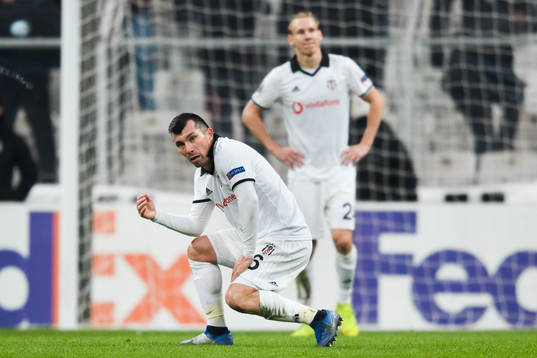 Gary Alexis Medel Soto of Besiktas looks dejected