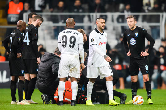 Ricardo Quaresma of Besiktas looks dejected