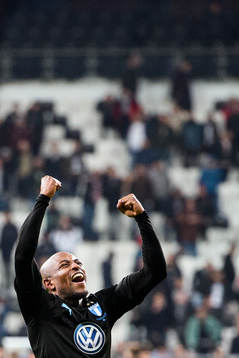Fouad Bachirou of Malmö FF celebrates