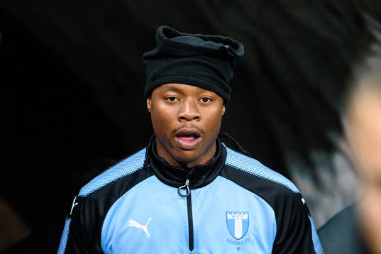 Carlos Strandberg of Malmö FF prior to the Europa league