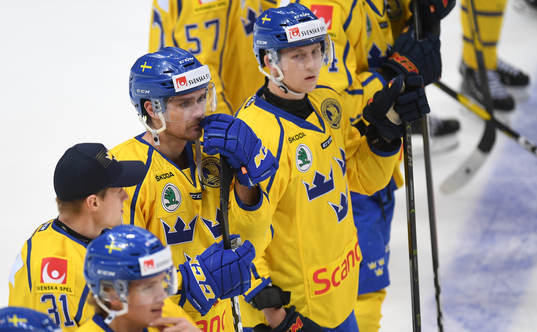 Sweden's players look dejected