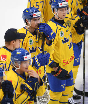 Sweden's players look dejected